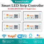 Tuya WiFi Smart LED Controller DC5-24V Single Color Dimmer CCT RGB RGBW RGBCCT LED Strip APP Remote Works with Alexa Google Home