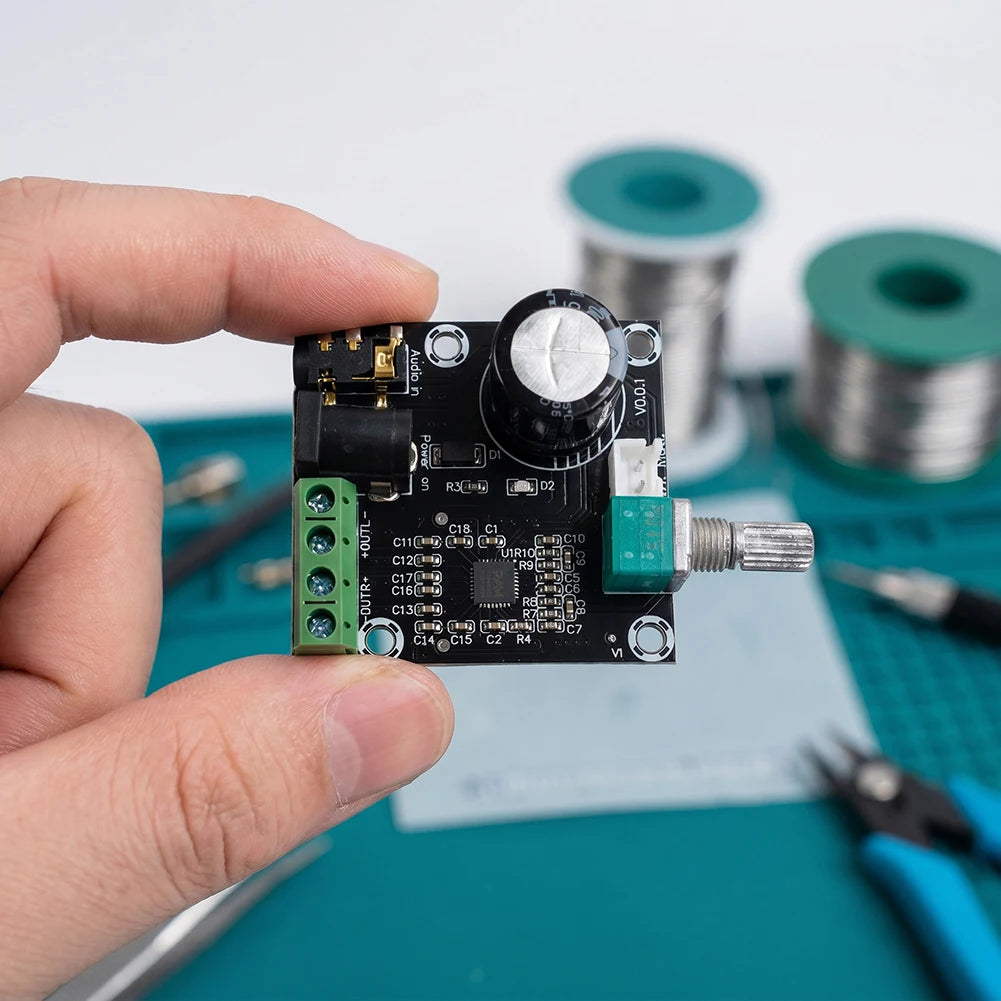 Amplifier Board Module Class D PAM8610 Digital Power Amp Board 12V with Delay Dual Channel Multiple Protection 15W X 2