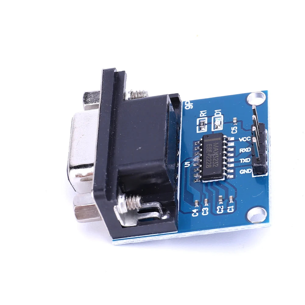 MAX3232 RS232 To TTL Serial Port Converter Module TX RX VCC GND Female DB9 Connector MAX232 Flashing Board MAX3232 Chip