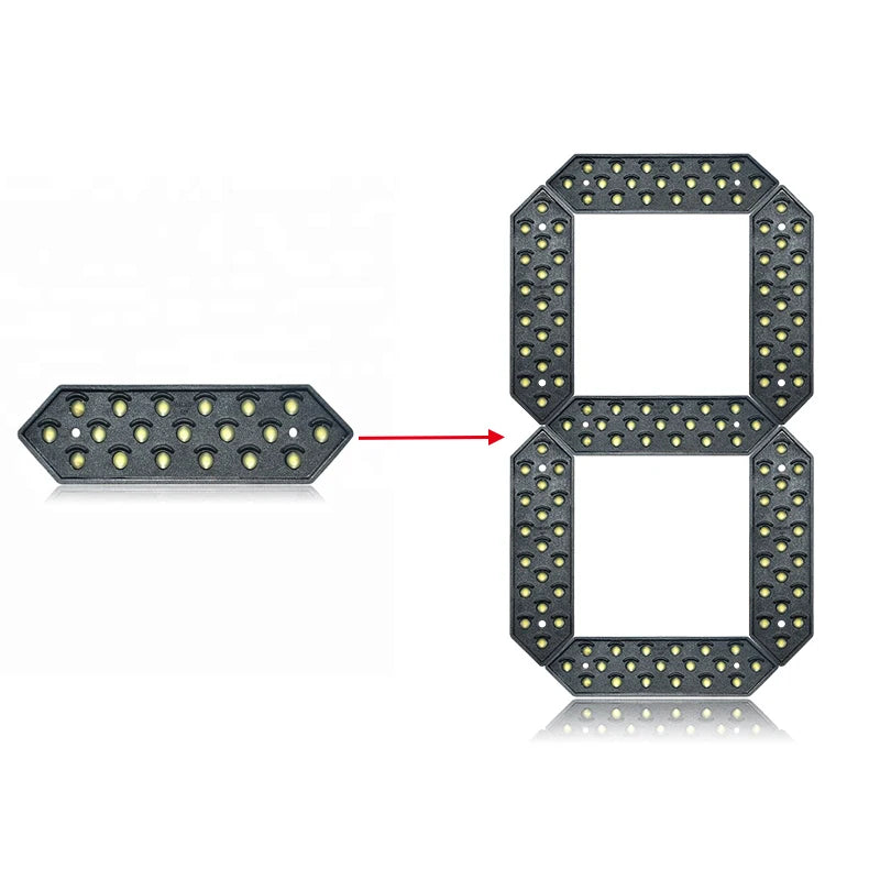 4pcs/lot 10 inch Small Size 7 Segment LED Display For Price/Time/Temperature/Score Sign Outdoor Waterproof Digital module