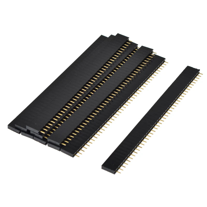 5/10Pcs 2.54mm 40 Pin 1x40 2X40 Single/Double Row Male Female 2.54 Pin Header PCB JST Connector Strip Right angle For Arduino