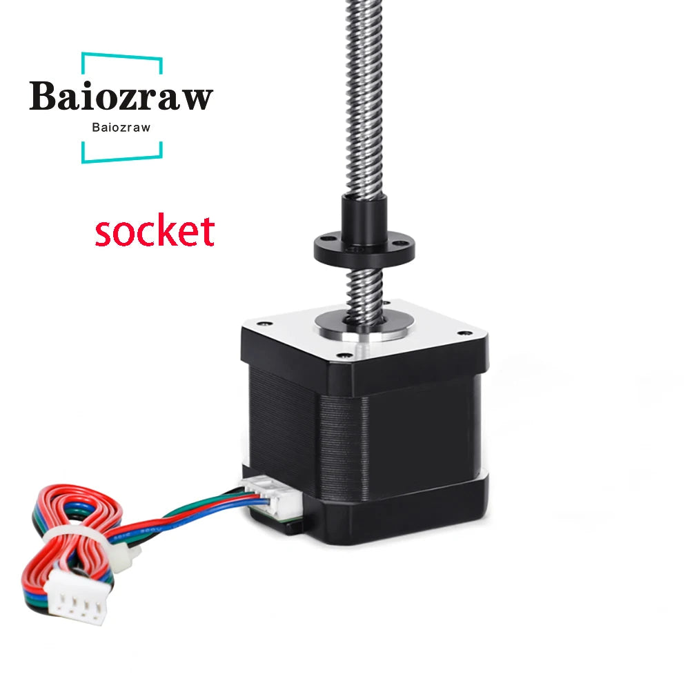 Baiozraw Trident  3D Prints Motor Nema17 Stepper Motor with T8 Screw Lead  8mm 300mm 42 Motor 42BYGH  for Voron Trident Parts