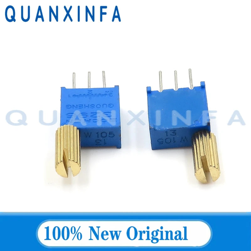 5PCS 3296W multi-turn adjustable potentiometer 100R200R1K2K5K10K20K50K100K200K500K1M Metal Shaft Long Handle