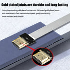 1PCS Ribbon FPV HDMI-Compatible Connector Flexible Flat Cable Raspberry Pi 4 Micro HDMI to HDMI/Mini HDMI Female 90 Degree FFC