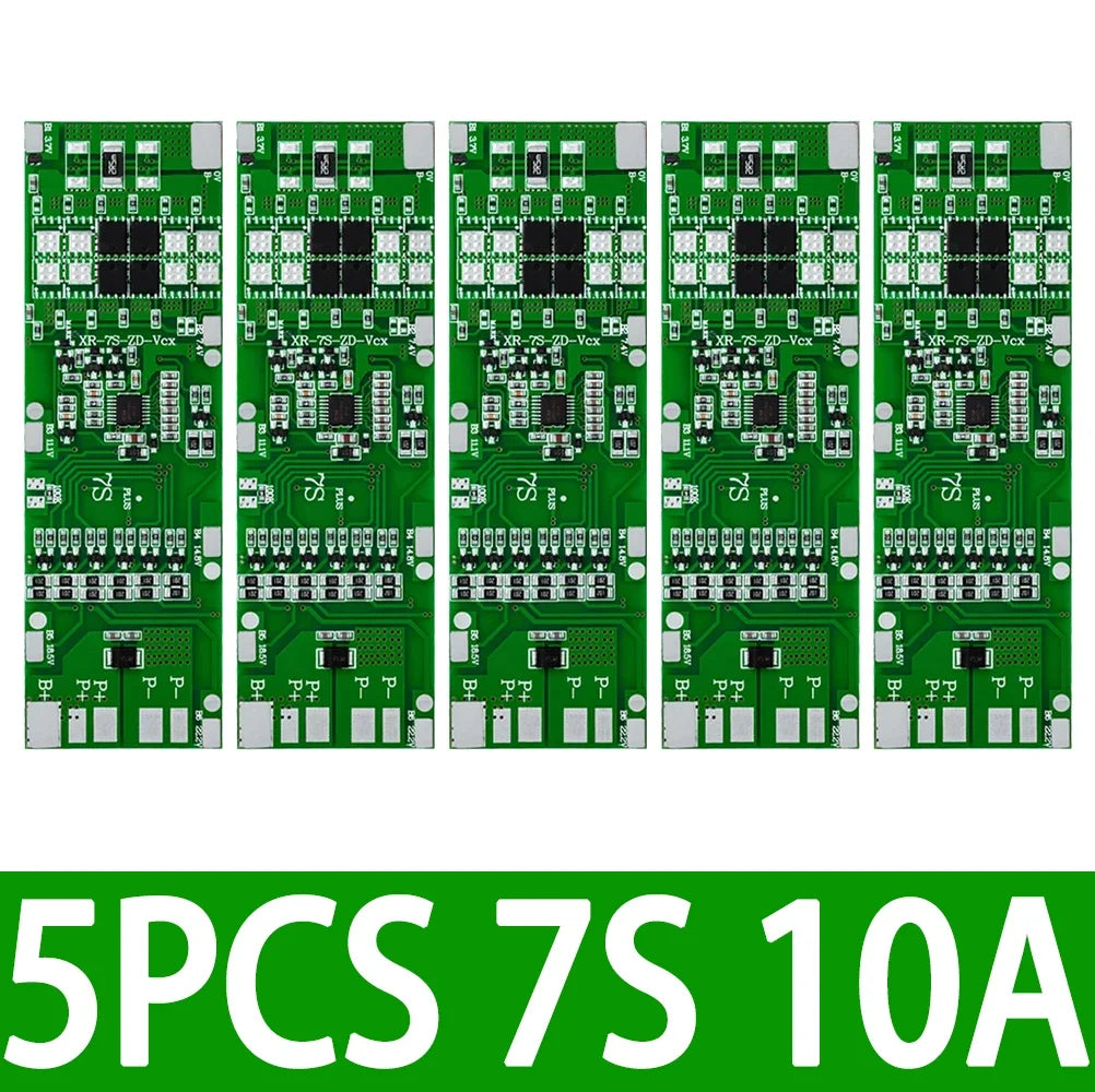1~5PCS BMS 7S 24V 10A 15A 20A 30A Li-ion 18650 Battery Charge Board With Balance Function Short Circuit / Temperature Protection