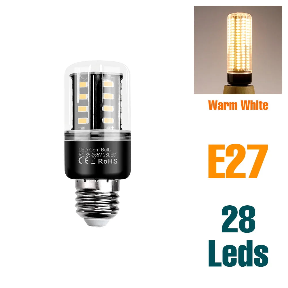 30W LED Indoor Corn Bulb E27/E26 Ceiling Lamp Bulbs E14 Spotlight B22 Living Room Bedroom Kitchen Washroom 220V Home Lighting