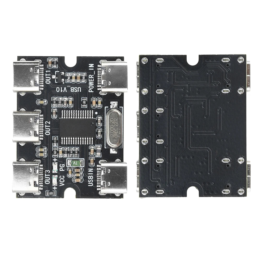 DC5V USB Expansion Board Hub 1 In 3 Out Hub Expansion Module With Power Interface Type C ﻿