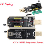 CH341A CH341B 24 25 Series EEPROM Flash BIOS USB Programmer Module SOIC8 SOP8 SOP 8 Test Clip EEPROM 93CXX/25CXX/24CX Burner ZIF