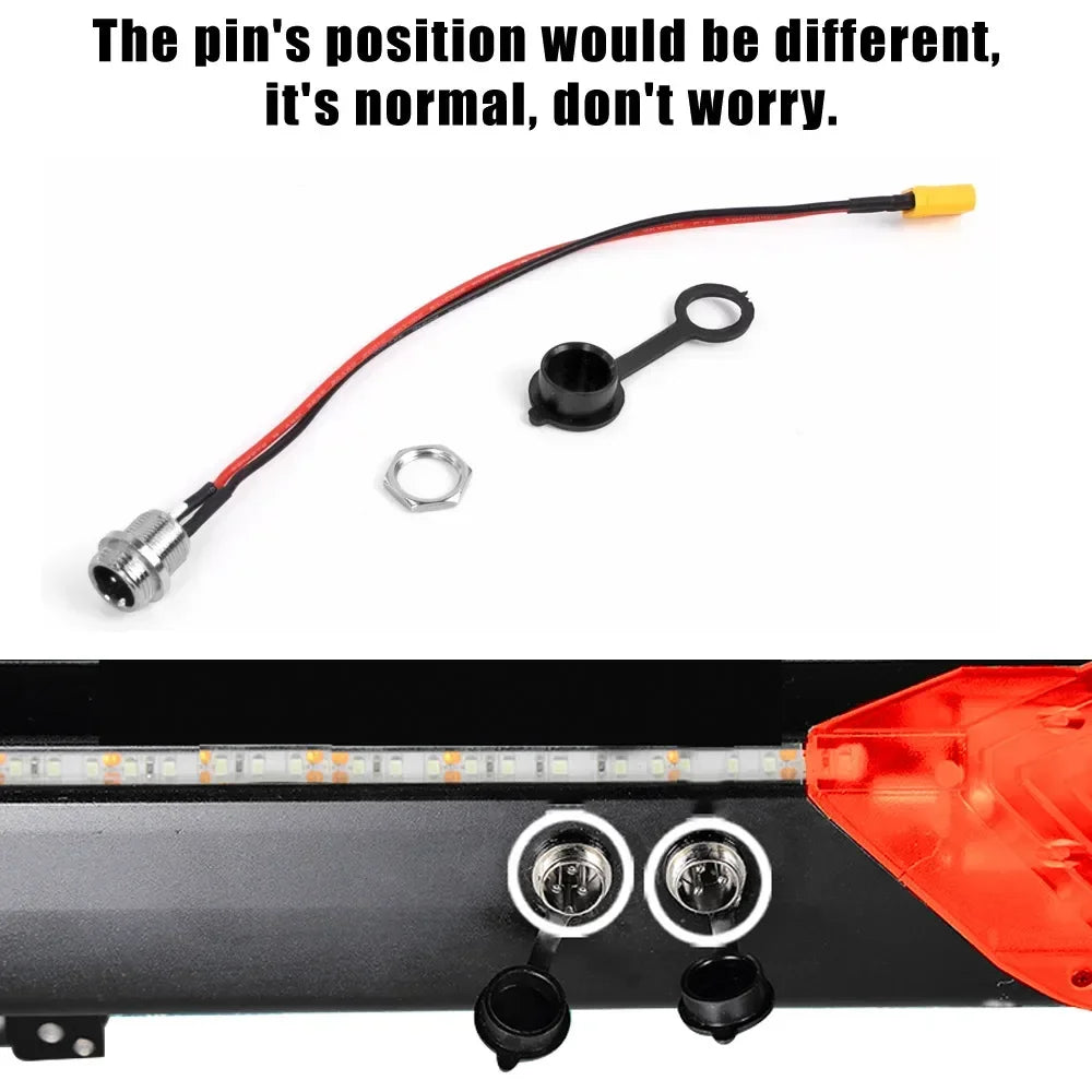 Electric Scooter GX-16 Charge Plugs GX16 3 Pins Charging Port for VSETT 8 8+ 9 9+ 10+ for ZERO 8 9 10 8X 10X 11X for Speedual
