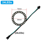 DC5V 12V WS2812B SK6812 Luces Led Ring Smart 5050 RGB BuiIt-in IC 3Pin Individually Addressable Pixel Round Modules Light