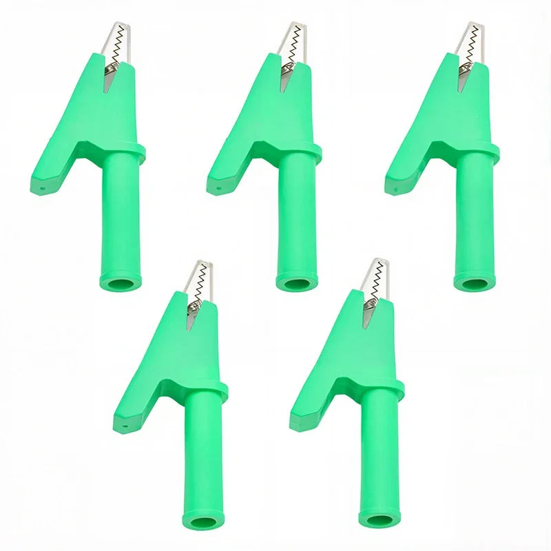 5Pcs 30A Alligator Clip Battery Test Clip Multimeter Pen Cable Probes Crocodile Clamps with 4mm Jack