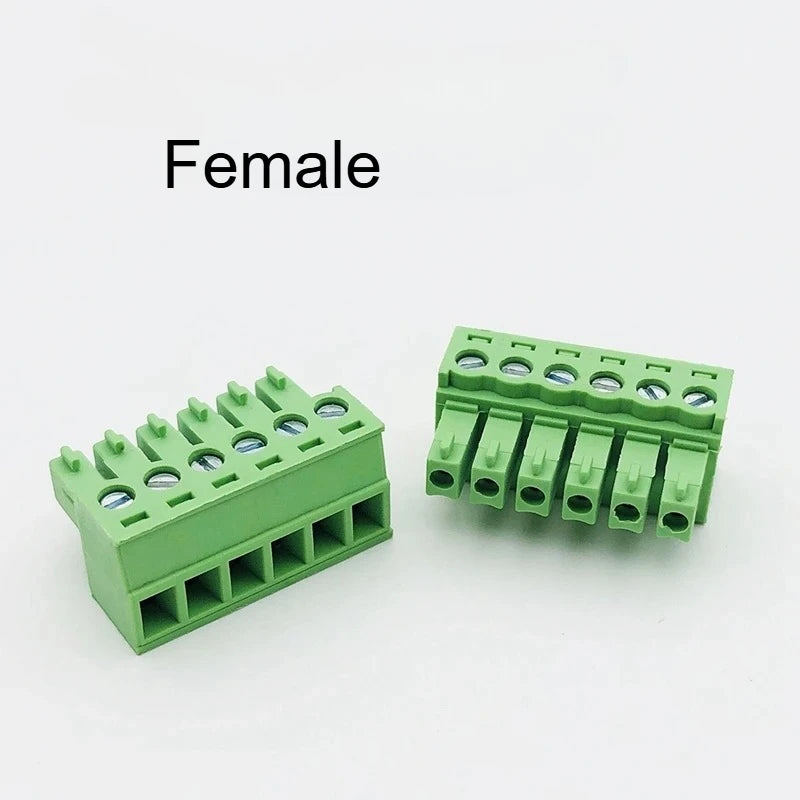 10Pairs Aerial Butt Welding Type 15EDGRK 3.5mm 2/3/4/5/6/7/8/9/10/12pin PCB Screw Plug-in Terminal Block Male+Female Socket