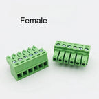 10Pairs Aerial Butt Welding Type 15EDGRK 3.5mm 2/3/4/5/6/7/8/9/10/12pin PCB Screw Plug-in Terminal Block Male+Female Socket