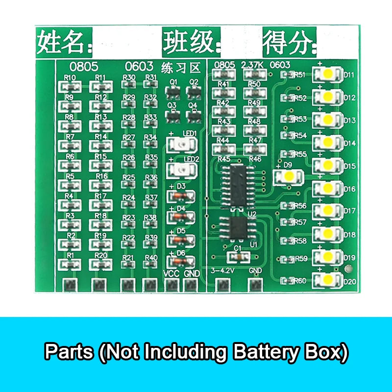 Soldering Practice Board SMD Circuit Board LED Electronic SMT Component DIY PCB Kit Project Tools Practice Soldering Skills