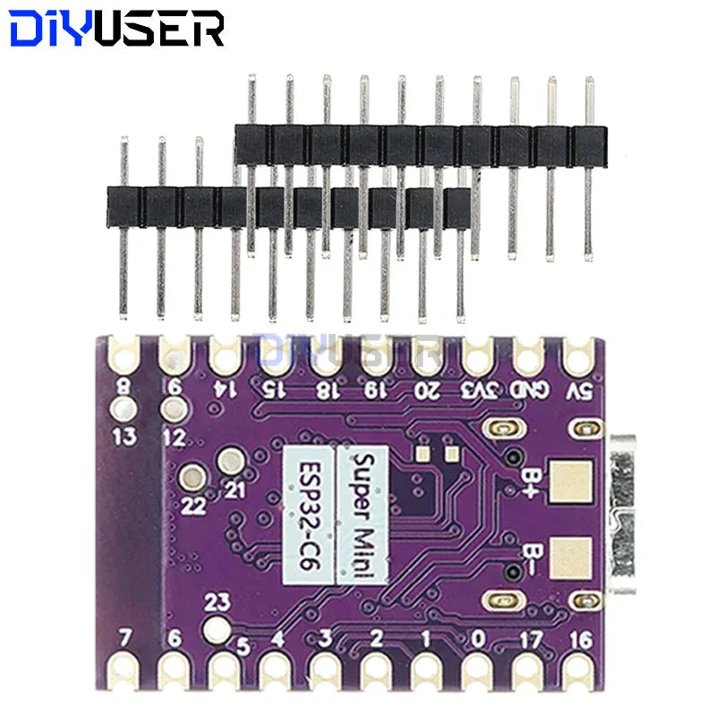 DIYUSER ESP32-C6 SuperMini Development 4MB flash WIFI 6 Bluetooth 5 Microcontroller Programming Learning Board