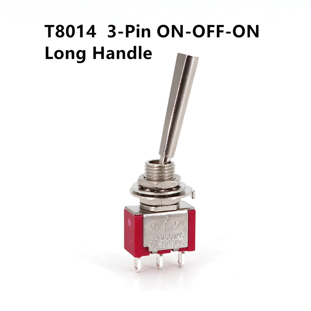 Salecom T80-T U/U2 Series Flat Handle Remote Control Mini Toggle Switch 6.35mm Panel Mount 5A/125VAC