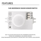 5.8G Microwave Induction Switch 220V Intelligent Energy Saving Control Microwave Radar Sensor