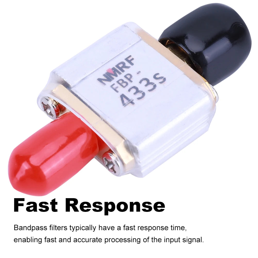 FBP-433s Bandpass Filter SMA M F Interface 433MHz Reduce Noise Band Pass Filter Aluminum Casing Bandwidth 20MHz for Aircraft UAV