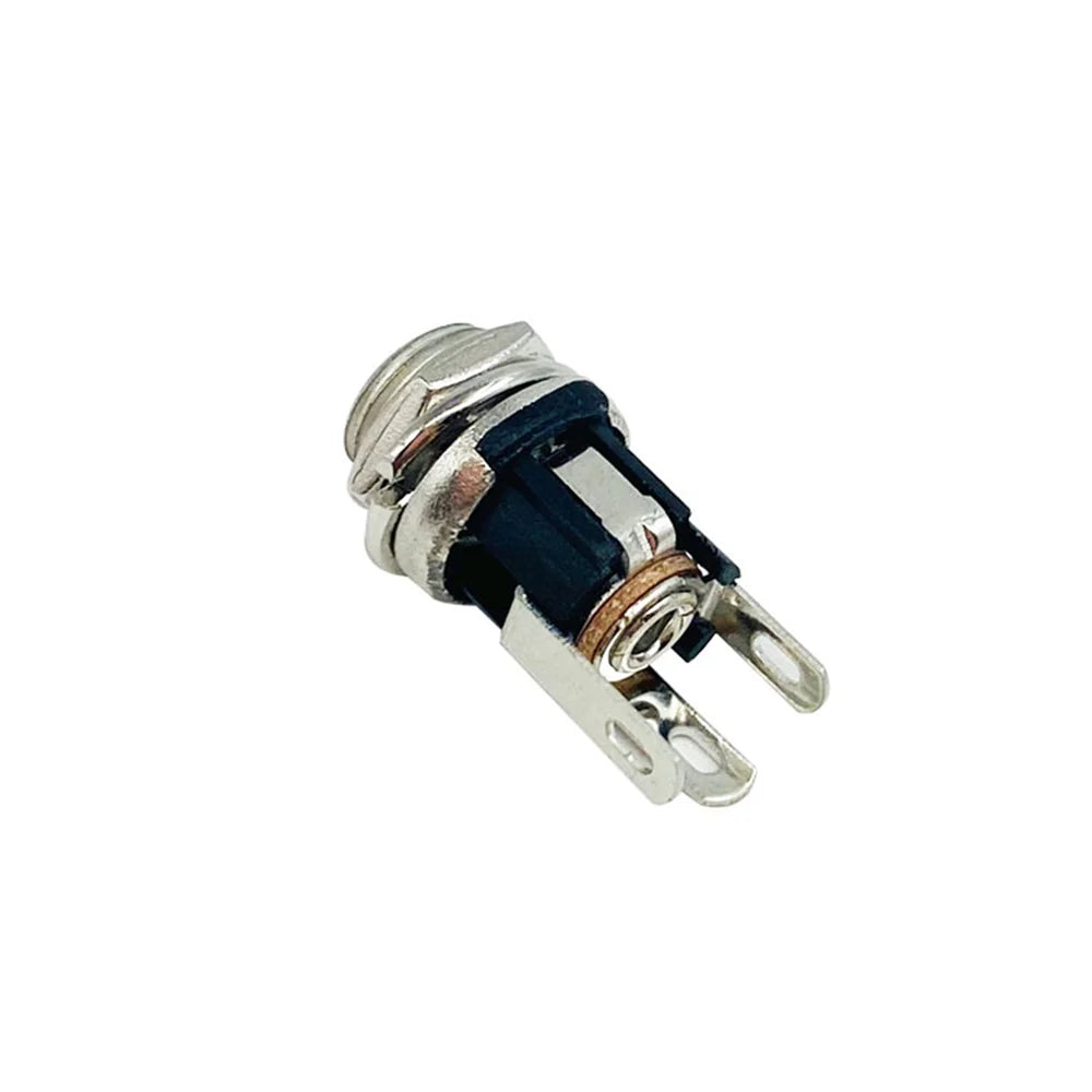 5/10pcs DC025 5.5*2.1mm/5.5*2.5mm DC Socket With Nut 5.5x2.1/2.5mm DC Power Jack Socket Female Panel Mount Connector DC-025