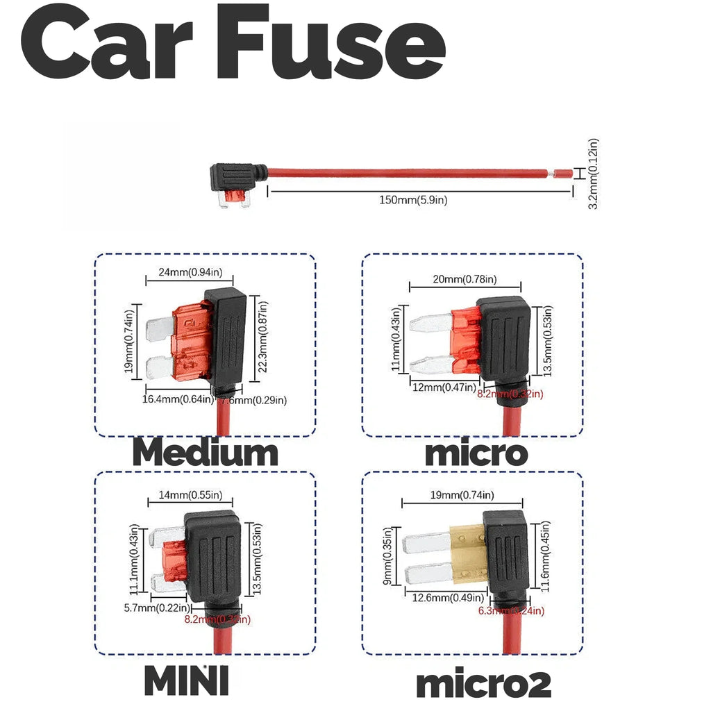 1-5-10pcs 12V 5A 10A 15A 20A Car Fuse Holder Add-a-circuit TAP Adapter Micro Standard Micro2 ATM APM Blade MINI Medium
