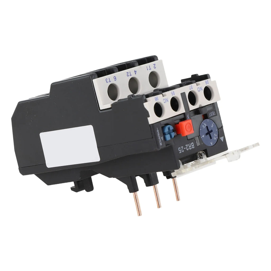 Thermal Overload Motor Relay 3 Phase AC 50Hz/60Hz FR NR2-25 IP20 Plug-in With Indicator Light For CJX2 Series Contactors