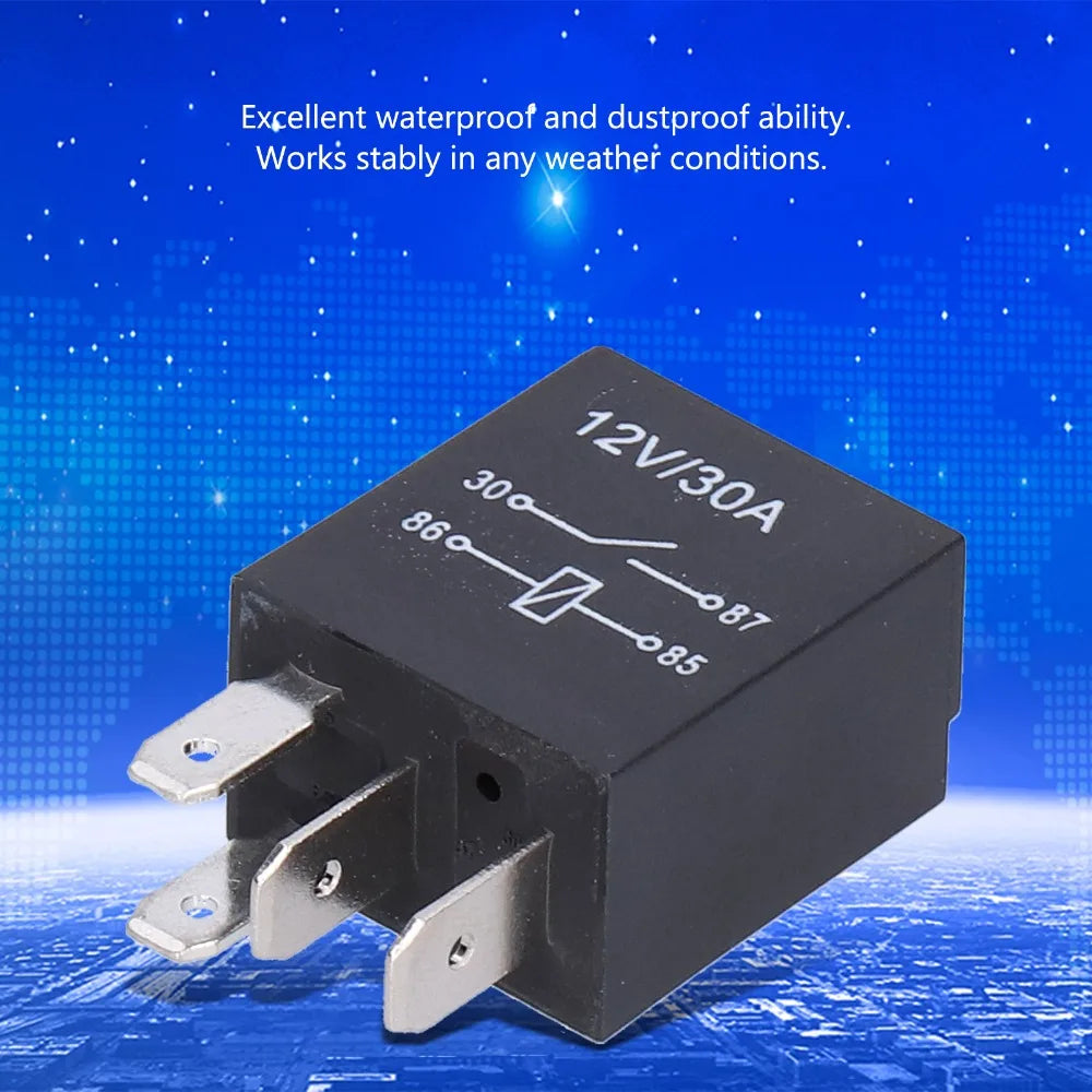 10 Pcs Relay Kit 4 Pin/5Pin Violet Relay 12V 30A 36.6*23*15.5mm Automobile Relay Automotive Relay Vehicle Electrical