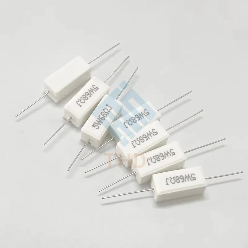200pcs 5W 5% Cement Resistor Power Resistance 0.1 ~ 10K 0.1R 0.5R 1R 10R 100R 0.22 0.33 0.5 1 2 5 8 10 15 20 25 30 100 1K ohm