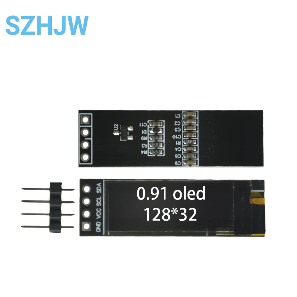 0.91 Inch 128x32 IIC I2C White / Blue OLED LCD Display DIY Module SSD1306 Driver IC DC 3.3V 5V for Arduino