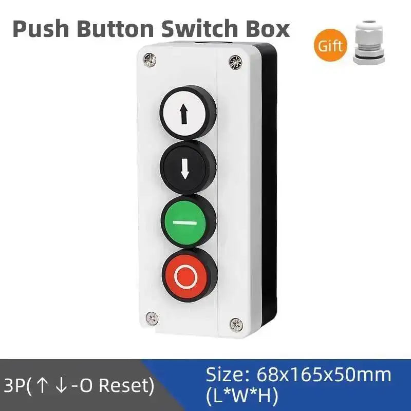 Push Button Box Switch Arrow Symbol Indicating Start Stop Recovery Reset Waterproof Emergency Stop Industrial Handheld Control