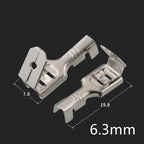 20Sets 6.3mm / 4.8mm Against Crimp Terminal Splice Male Female 2 in 1 Spade Connector Terminal With Case for 0.3-2.5mm2 Cable