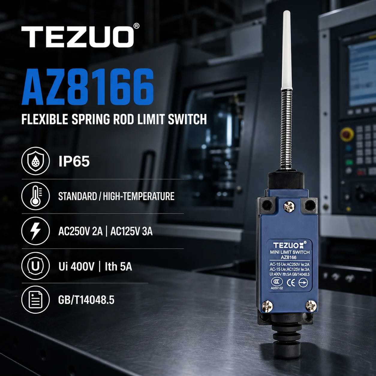 AZ8166 Industrial Limit Switch Micro Travel Switch for CNC Automation Machinery