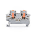 20pcs DIN Rail Terminal Block Twin Spring Terminal Connectors Push in Type PT Screwless Wire Wiring Connector
