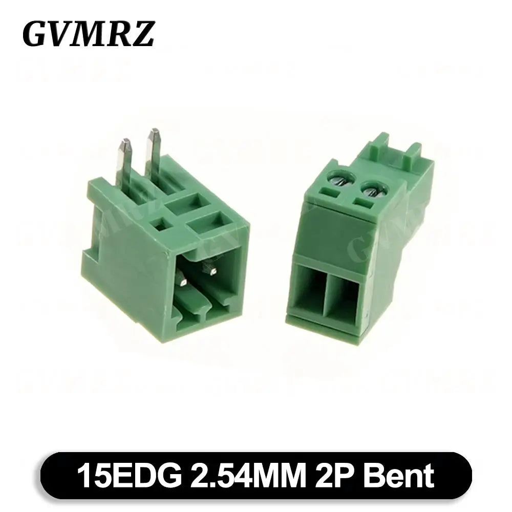 5Set/lot 15EDG 2.54mm PCB Seal Screw Terminal Block 2 ~ 12 Pin KF15EDG 2.54 Male Plug + Female Socket Pin Header Wire Connector