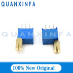 5PCS 3296W multi-turn adjustable potentiometer 100R200R1K2K5K10K20K50K100K200K500K1M Metal Shaft Long Handle