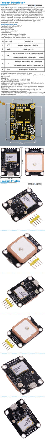 Micro USB NEO6MV2 GPS Satellite Positioning Module Development Board NEO-6M 6M for Arduino STM32 C51 51 MCU Microcontroller