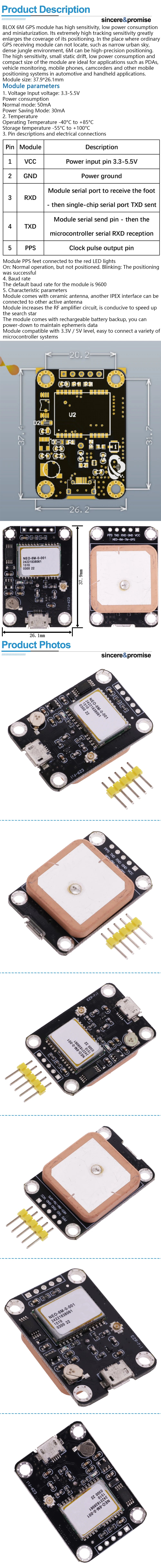 Micro USB NEO6MV2 GPS Satellite Positioning Module Development Board NEO-6M 6M for Arduino STM32 C51 51 MCU Microcontroller