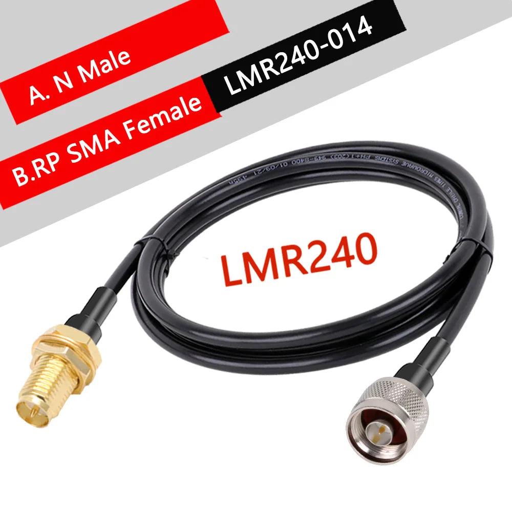 10CM 1M 2M LMR240 Cable SMA Male/Female to N Male/Female Connector 50-4 RF Coaxial Cable Pigtail Jumper 4G 5G LTE Extension Cord