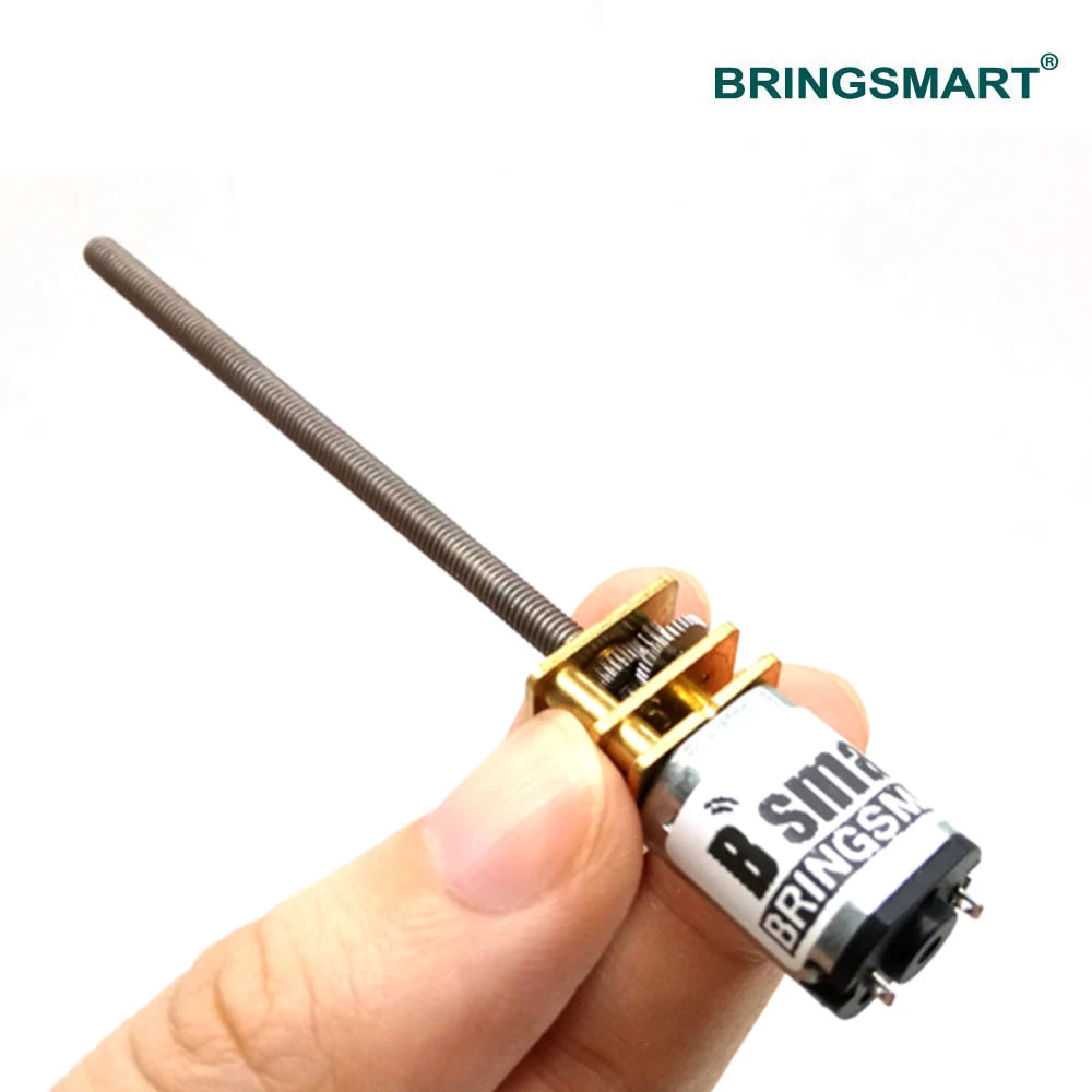 Bringsmart M3 Screw 55mm Threaded Shaft 3V 6V 12V DC Motor 15/30/60/100/150/200/250/300/600rpm Mini Electric Gear Reducer N20