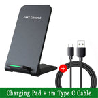 65W Wireless Charger Stand Pad For iPhone 17-12 Pro X XS Max XR 8 Samsung Xiaomi Induction Fast Charging Dock Station