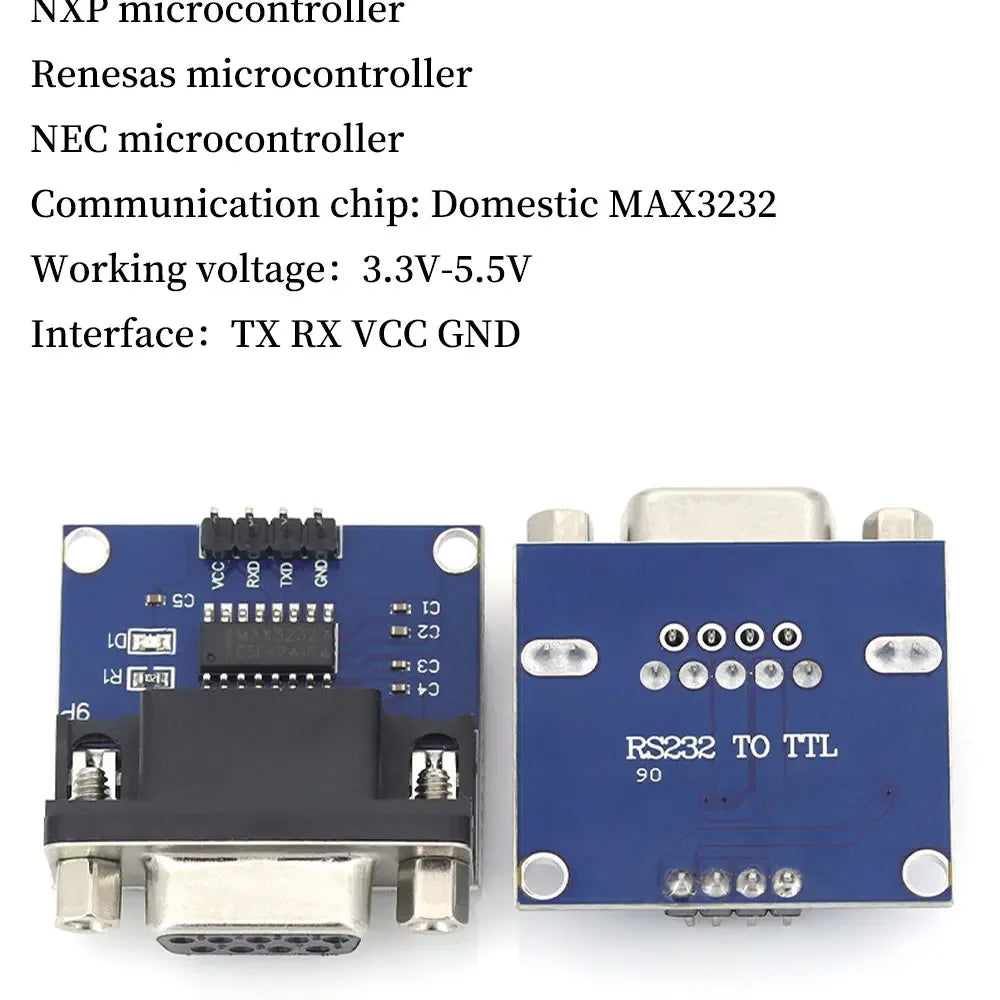 1/3/5Pcs MAX3232 RS232 to TTL Serial Port Converter Module DB9 Connector MAX232 For Arduino Javino