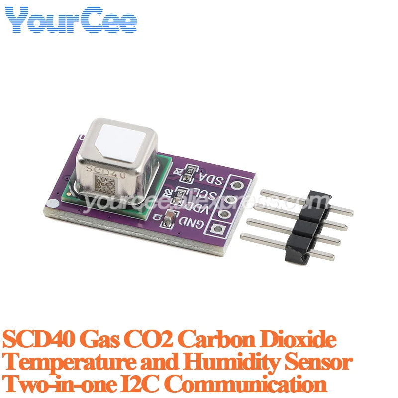 10pcs/1pc SCD40 SCD41 Gas Air Sensor Detect CO2 Carbon Dioxide Temperature and Humidity Two-in-one Module I2C II2 Communication