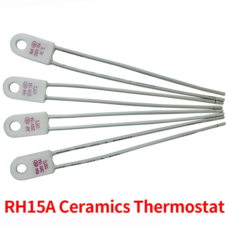 2/5/10PCS RH-15A 250V 95C 115C 125C 130C 135C 150C 180C 230C 240C degree Ceramic Temperature Fuse Over Temperature Protection