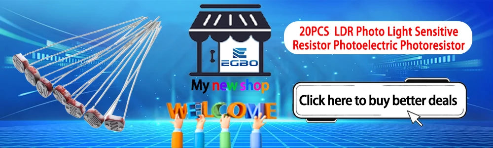 20PCS  LDR Photo Light Sensitive Resistor Photoelectric Photoresistor 5528 GL5528 5537 5506 5516 5539 5549 For Arduino