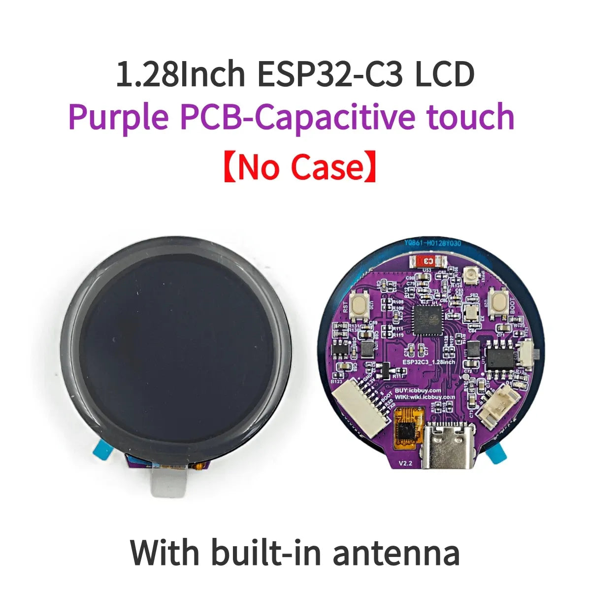 ESP32-C3 1.28 Inch Round Display GC9A01 IPS LCD Touch/Not Touching Screen ESP32 WIFI Bluetooth Dual Core Board for Arduino LVGL