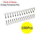 100Pcs KF2510 Connector 2.54mm Pitch 2P-10Pin Straight/Curved Male Female Socket Housing Plug Pin Header Crimp Terminals KF-2510