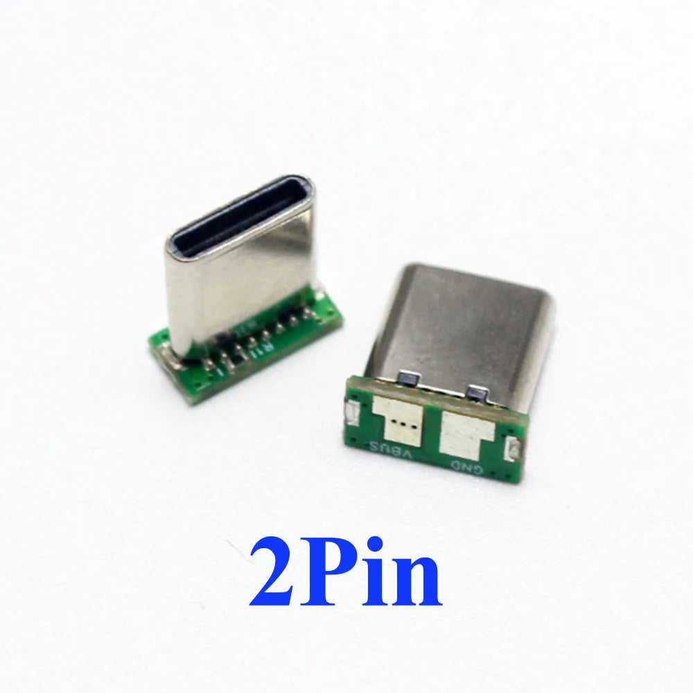 2/5/10PCS USB 3.1 Type C Vertical Patch Board 16pin 4 / 2 Welding Wire Data Band PCB USB Board Male Head 16P Usb C Connector