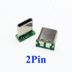 2/5/10PCS USB 3.1 Type C Vertical Patch Board 16pin 4 / 2 Welding Wire Data Band PCB USB Board Male Head 16P Usb C Connector