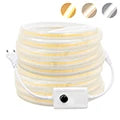 DC 5V LED COB Strip Light USB High Density Linear Lighting 320LED Flexible Tape Lights Warm Natural White Red Blue Green Decor