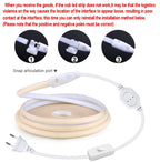 110V 220V Cob LED Strip Light Super Bright Waterproof With EU US Power Supply Switch 288 LEDS/m Warm/Neutral/White Outdoor Decor