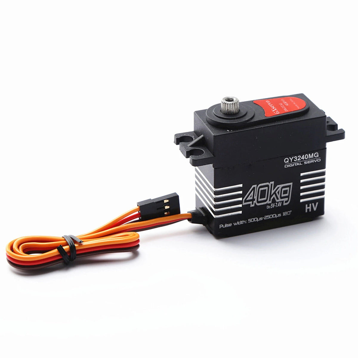 40KG Digital Servo Waterproof Large Torque Metal Gear 180° with 25T Servo Arm Digital Servo Kit for 1/8 1/10 RC Car RC Robot